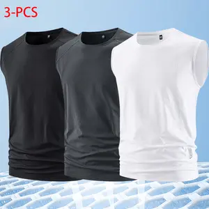 New quick-dry tank top, comfortable and skin-friendly; smooth drape T-shirt; stylish casual summer sleeveless T-shirt for a cool feel; men’s stretchy tops for running and basketball #SummerWins #fathersdaygift