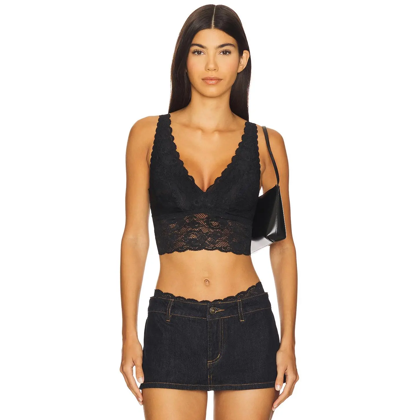 Cosabella Never Say Never Longline Bralette in Black