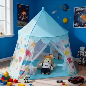 Cartoon Pattern Pop Up Tent, Foldable Princess Play Tent, Indoor Playhouse for Girls, Outdoor Camping Tent, Birthday Gift for Kids, Portable Play Area