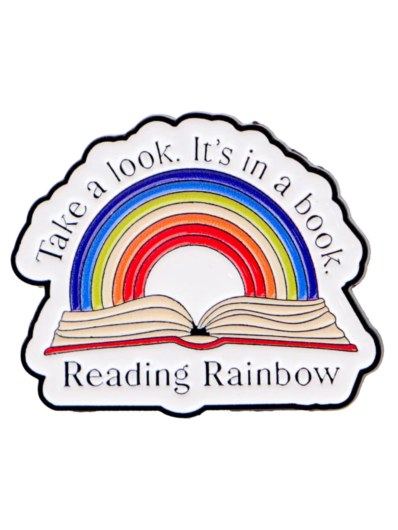 Reading Rainbow Unique Design Badge, Perfect Gift for Friends, Ideal for Backpacks, Briefcases & Accessories, All Season Use