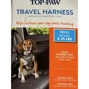 Top Paw Travel Harness Small Dogs 6-25  Pounds