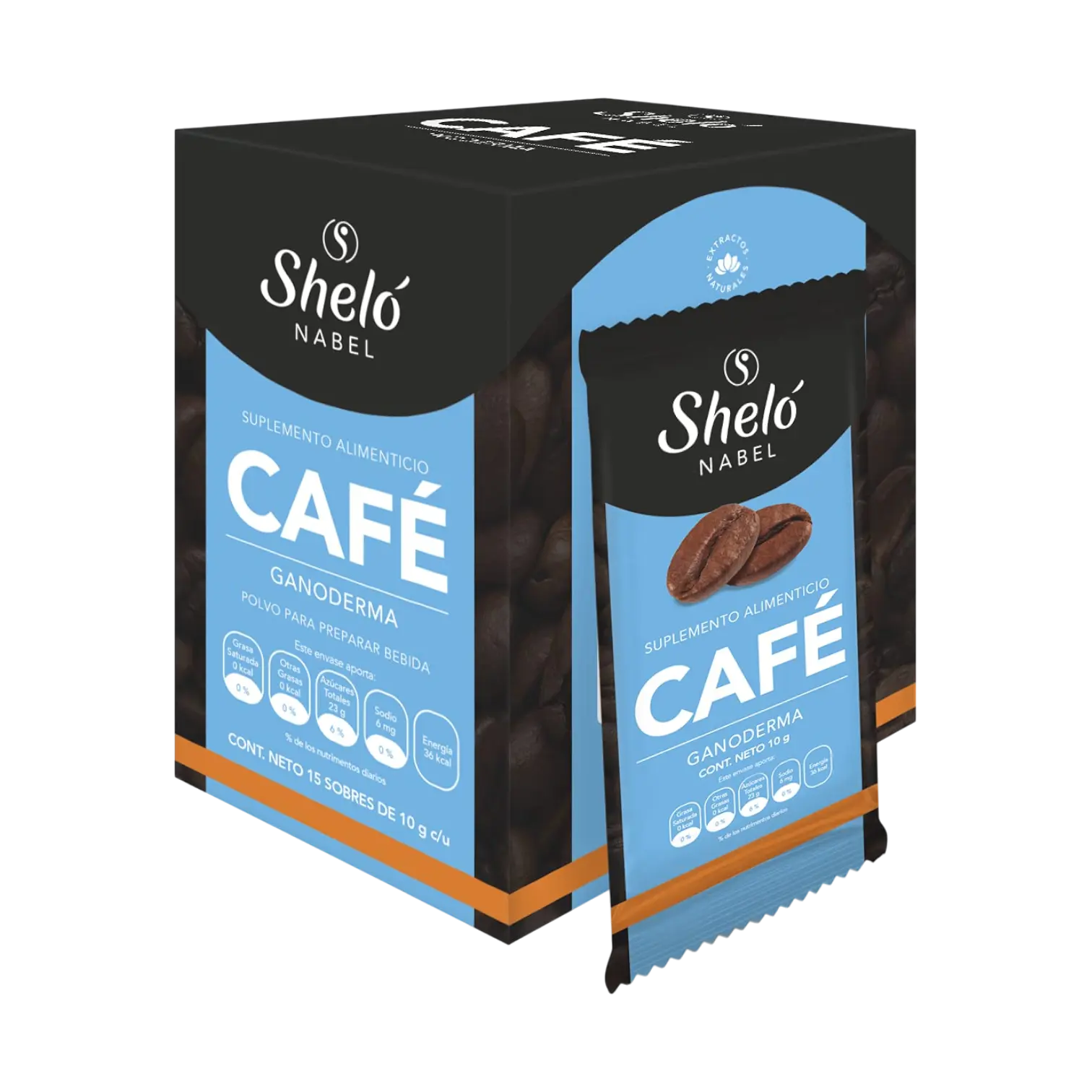 SHELO NABEL – INSTANT COFFEE WITH GANODERMA (15 Sachets of 10 g)