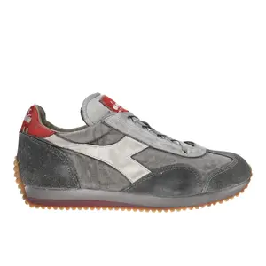 diadora Mens Equipe H Dirty Stone Wash Evo Lace Up Sneakers Shoes Casual - Grey