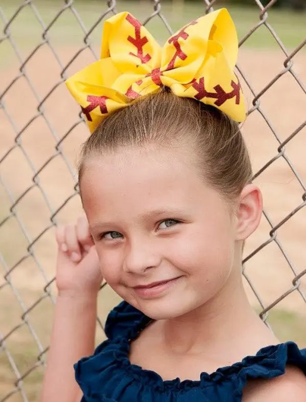Softball Texas Size Hair Bow