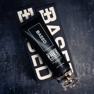 Based-Fluoride Free Toothpaste. Clean ingredients natural organic healthy. Oral hygiene. Charcoal toothpaste