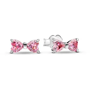 Pandora Timeless Sparkling Pink Bow Stud Earrings 293505C01
