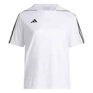 adidas Womens Tiro23 League V Neck Short Sleeve Jersey Plus Soccer Cleats  - White