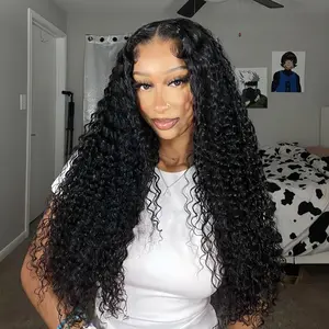 CheetahBeauty 200 Density 13×6 HD Transparent Lace Front Deep Wave Wig Human Hair Pre Plucked Pre Cut Deep Wave Wig for Black Women TikTokshopBlackFriday