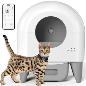 95L Automatic Self-Cleaning Cat Litter Box with App Control Safety Sensors Removable Liner & 2 Garbage Bags Odour Control Ultra-Quiet Operation