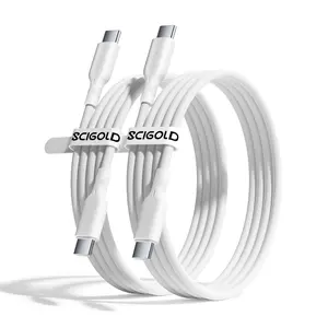 Scigold USB C to USB C Cable 3FT 60W, 2Pack USB C Cable, PD Type C Charging Cable Fast Charging Compatible with iPhone 15, MacBook Pro, iPad Pro, Galaxy S20 and Other USB C Charger