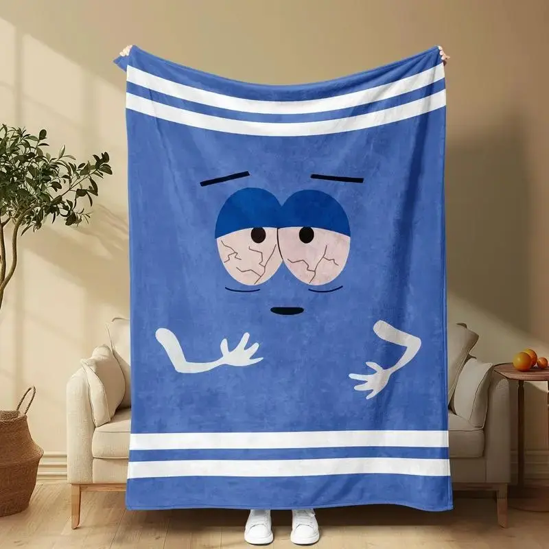 South Park Towelie Flannel Throw Blanket, Premium Silky Soft Warm Fleece Blanket, Funny Animated Comedy TV Show Decor for Sofa Bed Gaming Room Travel, Unique Birthday Christmas Gift For South Park Fans Gamers
