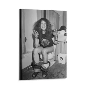 Funny Framed Canvas Wall Art Black Humorous Comedy Movies Poster Modern Artwork for Bathroom Living Room Dorm Home Decoration Enhances Any Space with Unique Design