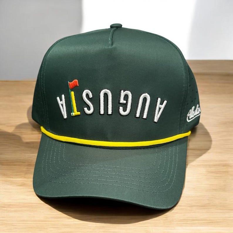 Albatross Augusta Hat - Green Duck Camo Venture Collection Adjustable Snapback with Personalized Leather Patch