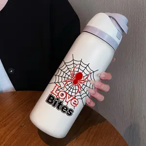 Art Spider 32oz Dual-Drink Sports Water Bottle, 304 Stainless Steel Large Capacity Insulated Cup, Perfect Gift for Women, Thermal Flask