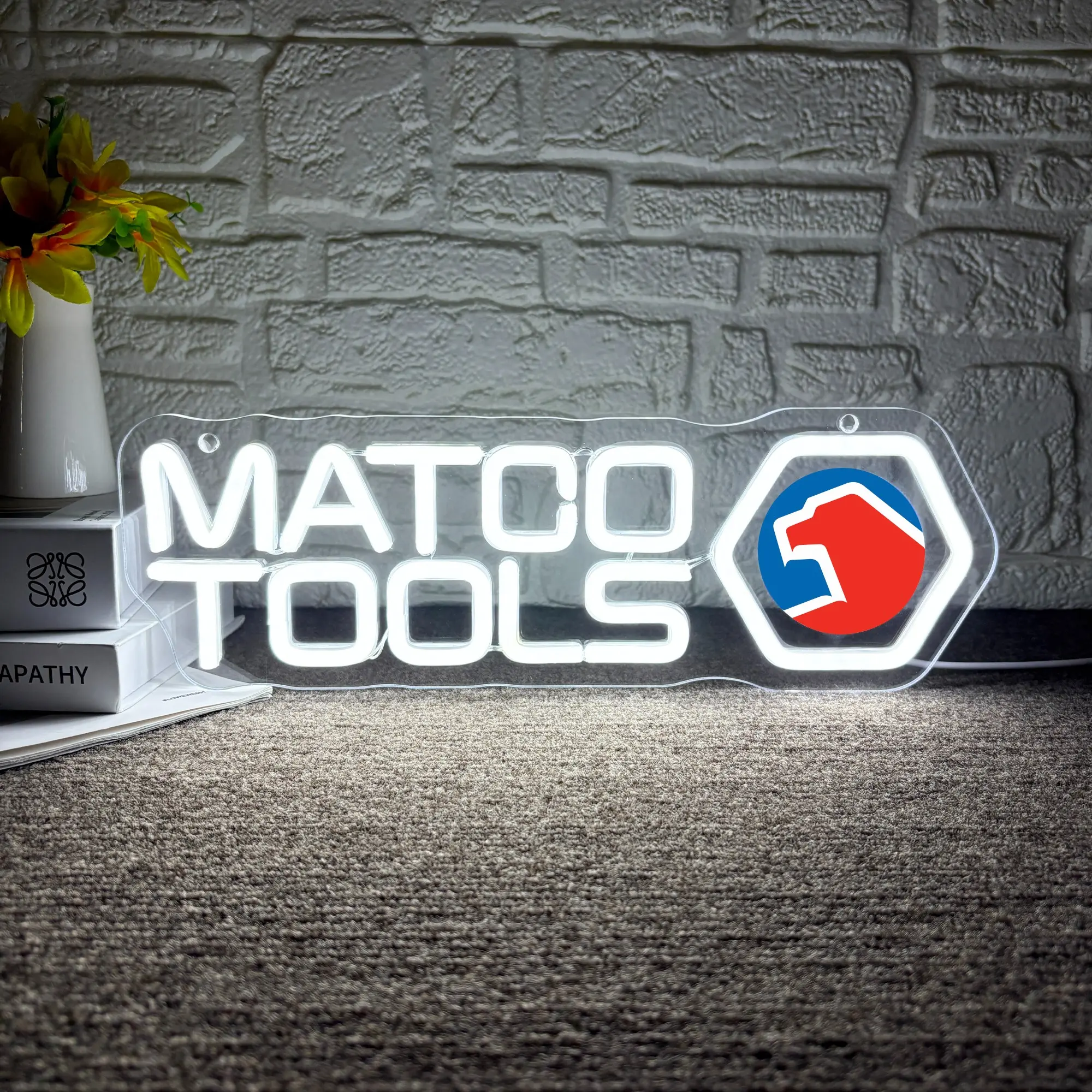 MATCO Tools Neon Sign Dimmable Garage LED Lights Wall Mounted Decorative Lights USB Powered for Decor Workshop Wall Art Man Cave Tool Enthusiast Gift Atmosphere Lighting