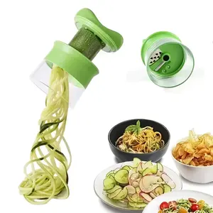 1pc Multifunctional Spiral Vegetable Slicer - Handheld Fruit And Vegetable Spiralizer, Suitable for Carrot, Cucumber, Zucchini Noodle Maker, Kitchen Salad Tool, Quick Production of Low-Carb Vegetable Noodles, Small Kitchen Gadget