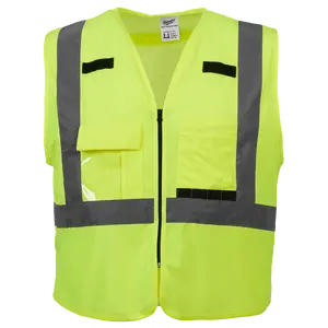 Milwaukee 48-73-5022 Class 2 High Visibility Yellow Safety Vest - L/XL