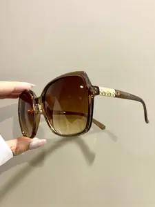 Unisex Fashionable All-match Tinted Lens Glasses, Trendy Casual Glasses for Everyday Use, Fashion Accessories for Outdoor Activities, Trendy Beach Eyewear