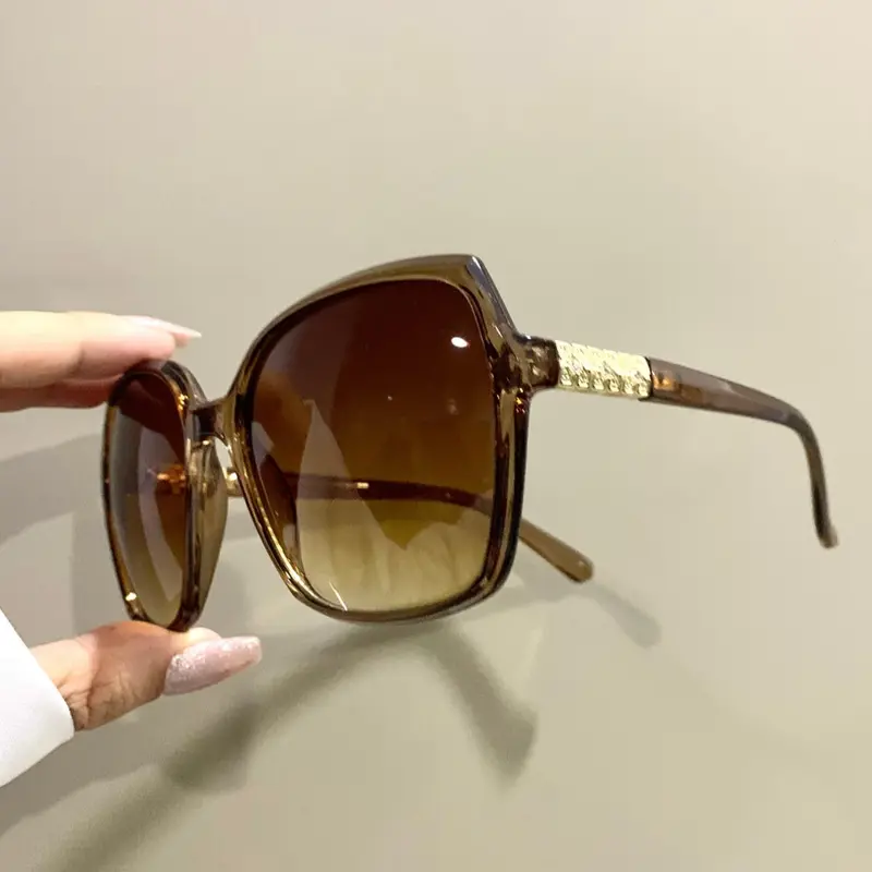 Unisex Fashionable All-match Tinted Lens Glasses, Trendy Casual Glasses for Everyday Use, Fashion Accessories for Outdoor Activities, Trendy Beach Eyewear, Stylish Glasses