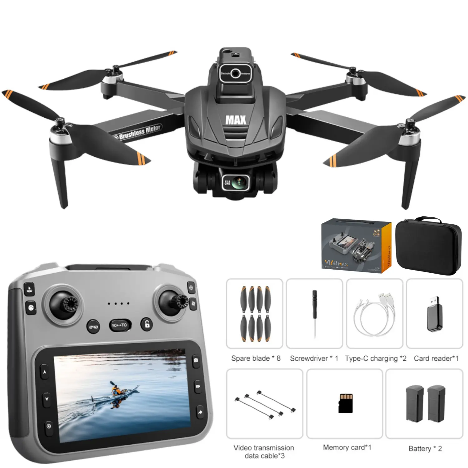 Black + 2 batteries + tote bag