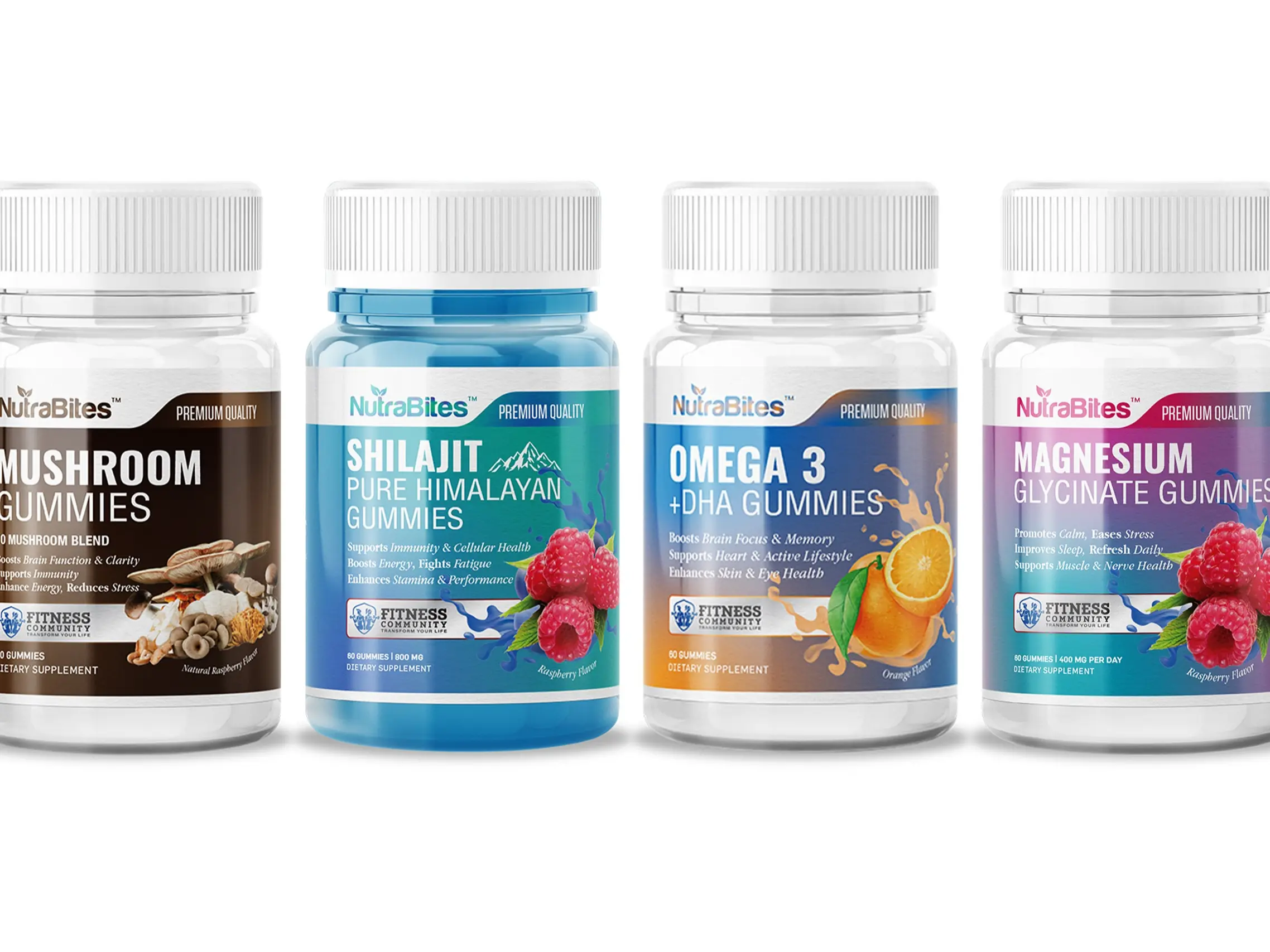 Mind and Memory Boost Bundle | Mushroom, Shilajit, Omega 3 & Magnesium Gummies for Focus, Mental Clarity & Memory Support | Gluten-Free, Non-GMO, Low Sugar | Brain Health & Cognitive Function Support