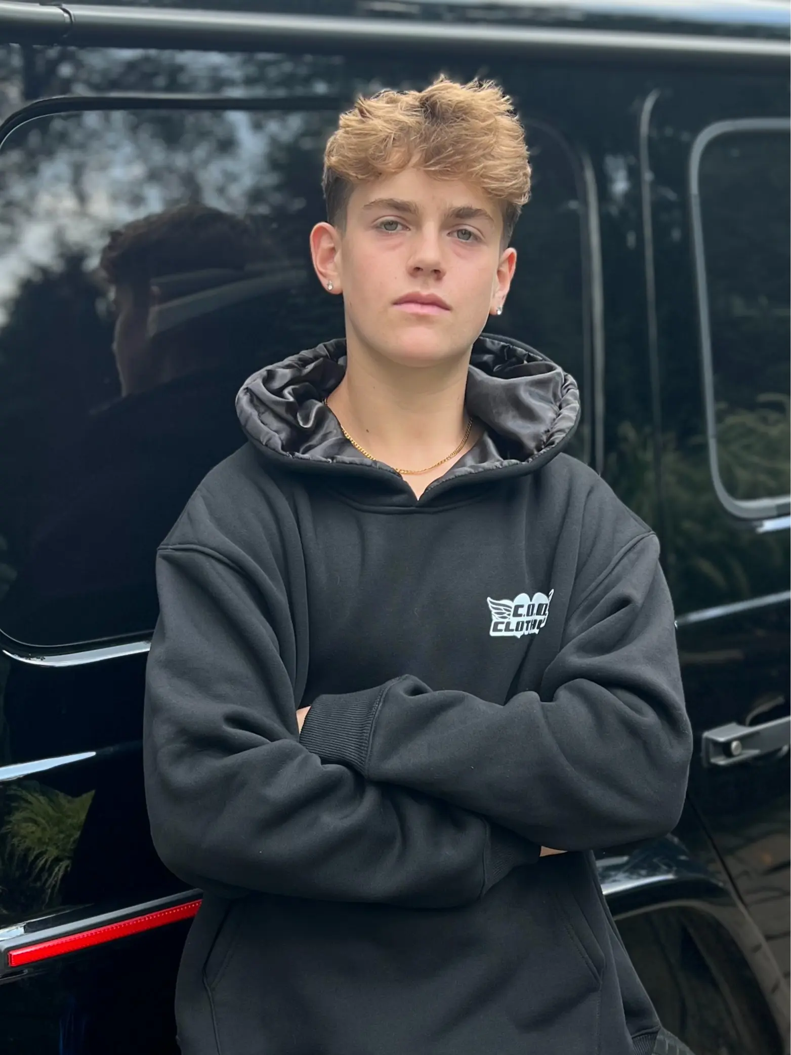 C.O.D "Black on Black Satin" Hoodie