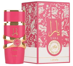Lattafa Yara Candy for Women Eau de Parfum Spray, 3.4 Ounce / 100 ml, Strawberry Vanilla Perfume