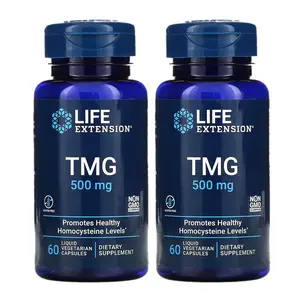 Life Extension TMG 1000 mg, Trimethylglycine Supplement, Betaine Anhydrous for Healthy Homocysteine Levels, mthfr Supplements - 60 Liquid Capsules - Cardiovascular Support