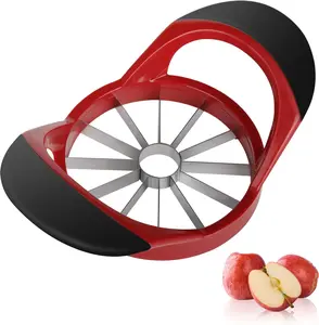 Apple Cutter, Apple Corer and Slicer - Stainless Steel Apple Corer - 4.72 Inch Apple Slicer Tool with 12 Super Sharp Blades, lightweight.