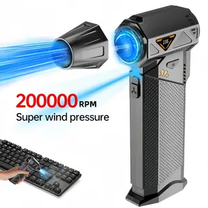 200000rpm High-Speed Blower with Electric Display, Mini Dust Removal Tool, Efficient Cleaning for Home & Office Use, Handheld Portable Blower
