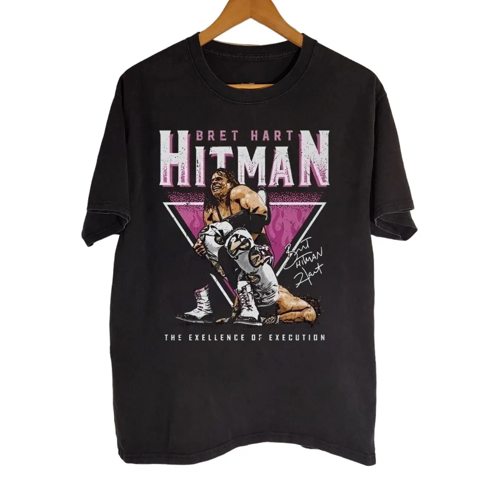 Bret Hart Wrestling Icon Graphic T-Shirt – Collector Style Fan Tee Shirt