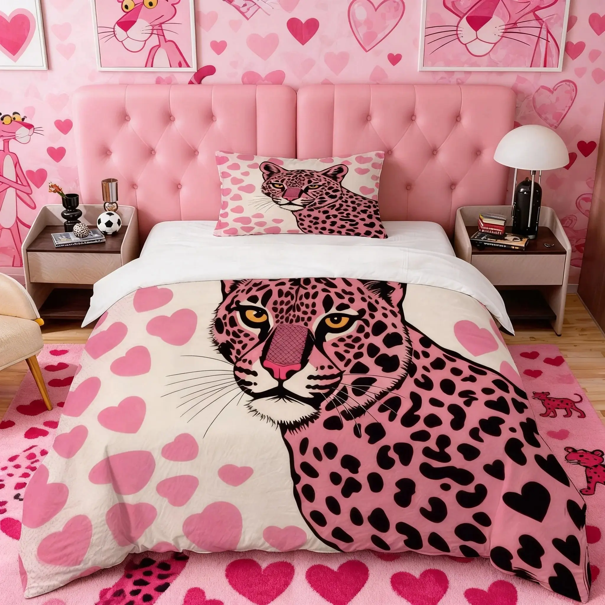 2/3 Piece Bedding Set, 1 Duvet Cover + 1/2 Pillowcases, Leopard Print, Single-Sided Printed, No Comforter/Insert Included, Soft Home Decor, Ideal Gift for Holidays Birthdays for Animal Lovers