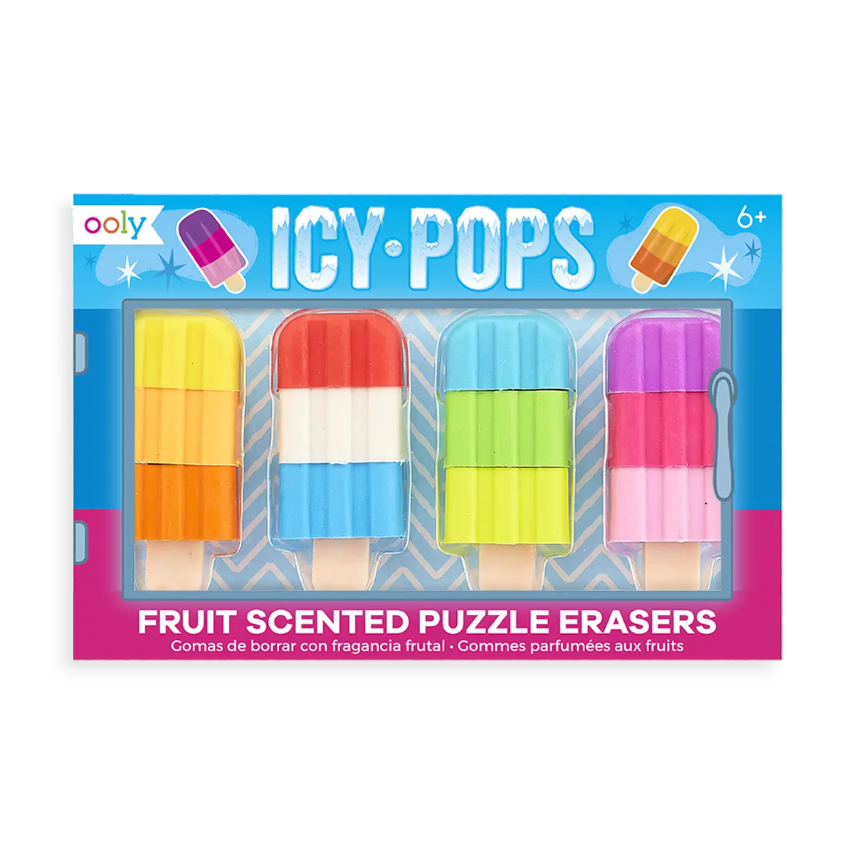 Icy Pops Scented Puzzle Erasers - Set of 4