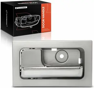 Interior Door Handle Compatible with Ford F150 2009 2010 2011 2012 2013 2014, Chrome Lever Platinum Housing, Front or Rear Left Driver Side, Replace #   CL3Z-1522601-GA, 9L3Z-1522601-CB