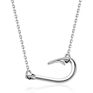 Fish Hook Necklace - Fishing Pendant Jewelry Gift for CoupleValentine's Day gifts