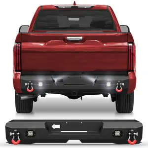 Tundra Rear Bumper for 2022-2026 Toyota Tundra, w/Step Plate, Fog Lights, License Plate Lights and D-ring