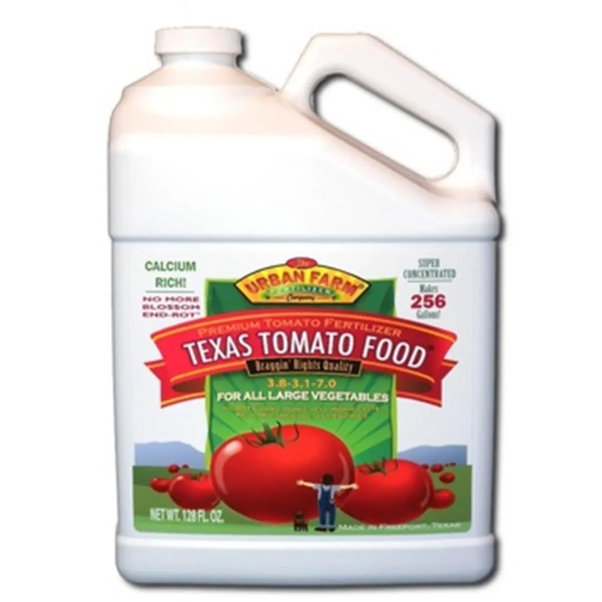 Urban Farm Fertilizers Blended 100% Complete Hand-Crafted High-Performance Liquid Texas Tomato Food, 128 Fl Oz Garden Fertilizer
