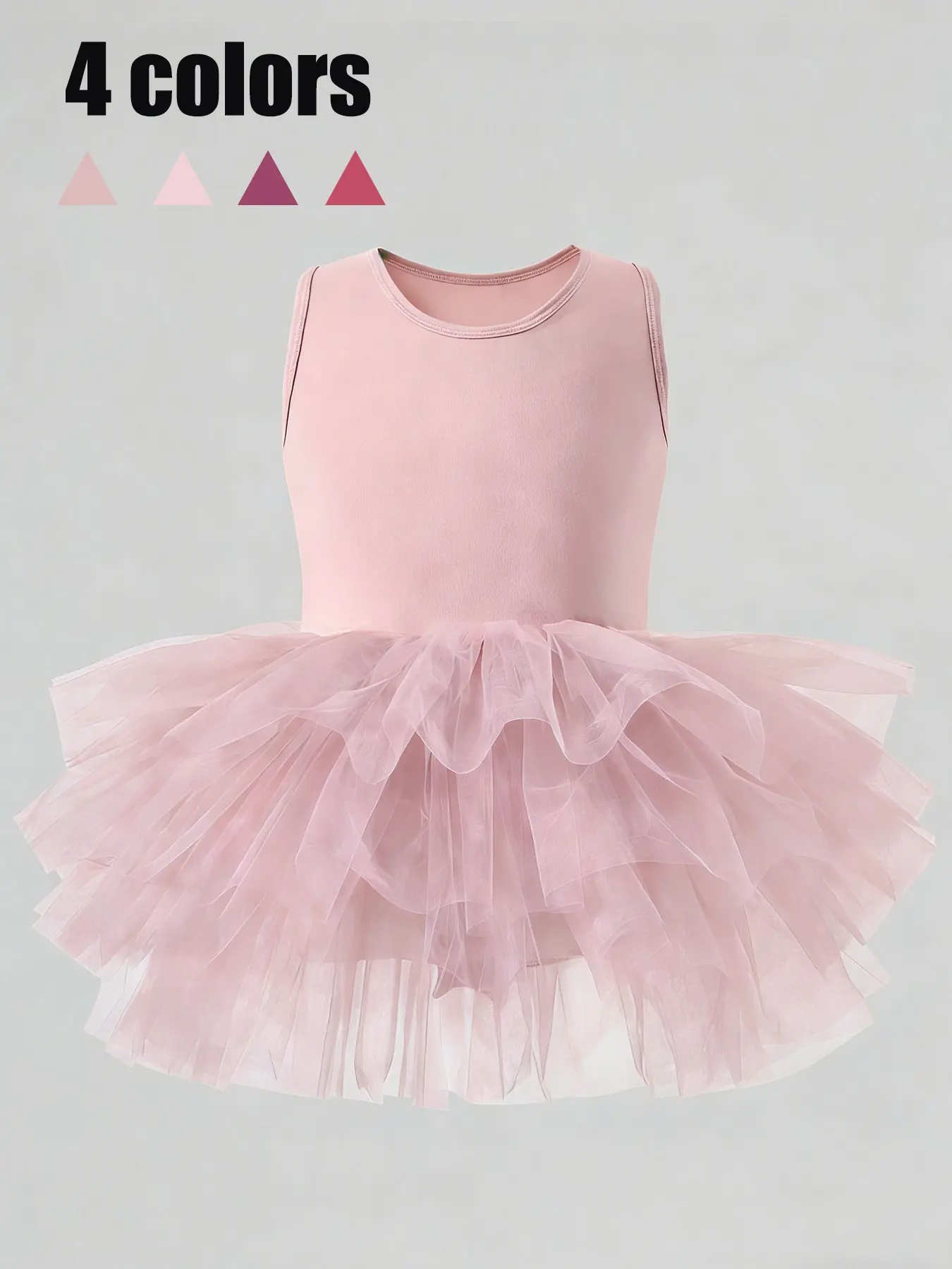 Girls' Ballet Dress Skirt Set, Short Sleeve Dance Tight Fit, Comfortable Fashion for Dancers, Dance Clothing, Perfect for Concerts and Performances, Ballerina Dress