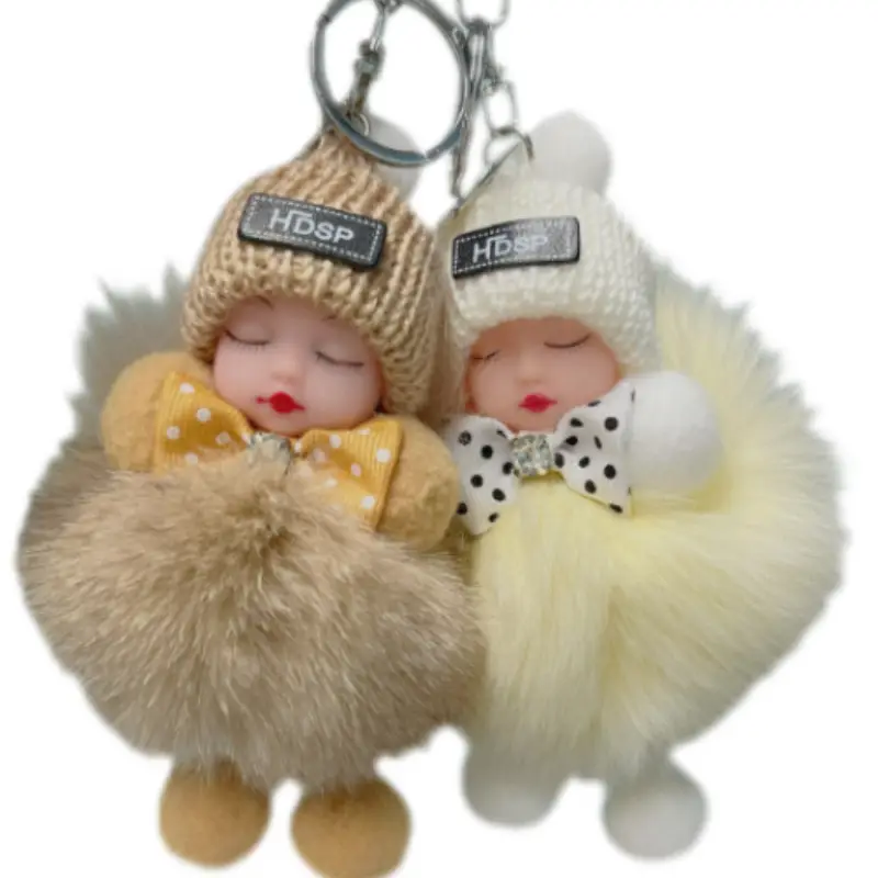 2 Pack Handmade Soft Doll Keychain Cute Charms for Phone Bag - Plush Pendants - Gifts for Women Girls charms Soft holiday gift Valentine's Day gift