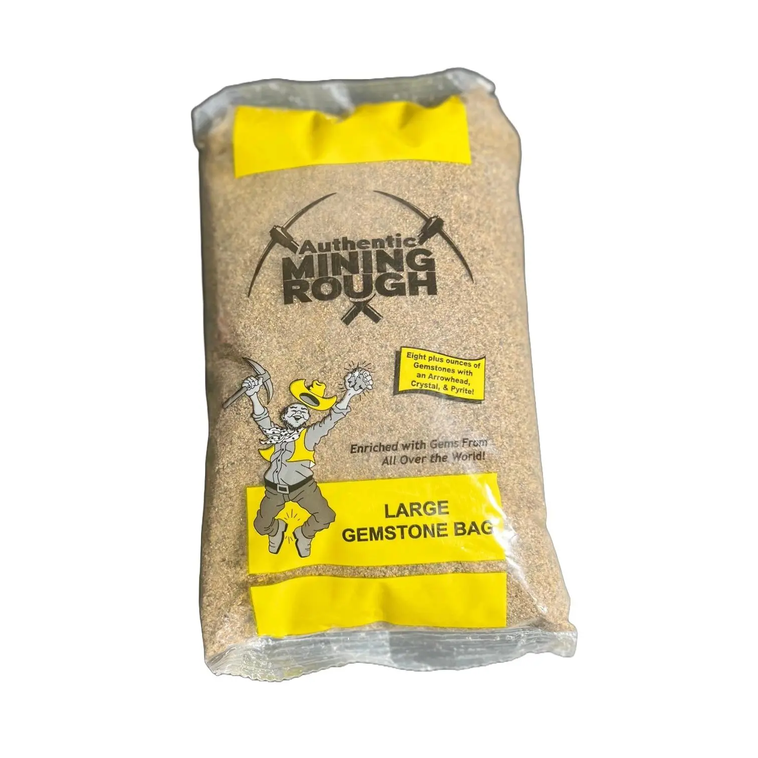 Large Gemstone Mining Sand Bag – Kids Treasure Dig Kit with Hidden Gems