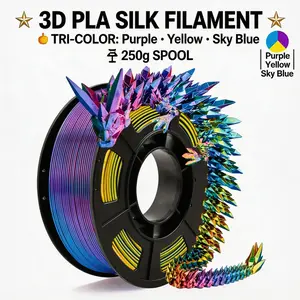 Filajoy3d Precision Three-Color Silk Gradient Pla Filament 1.75mm 250g High Gloss Finish Custom Gift Art Craft Material