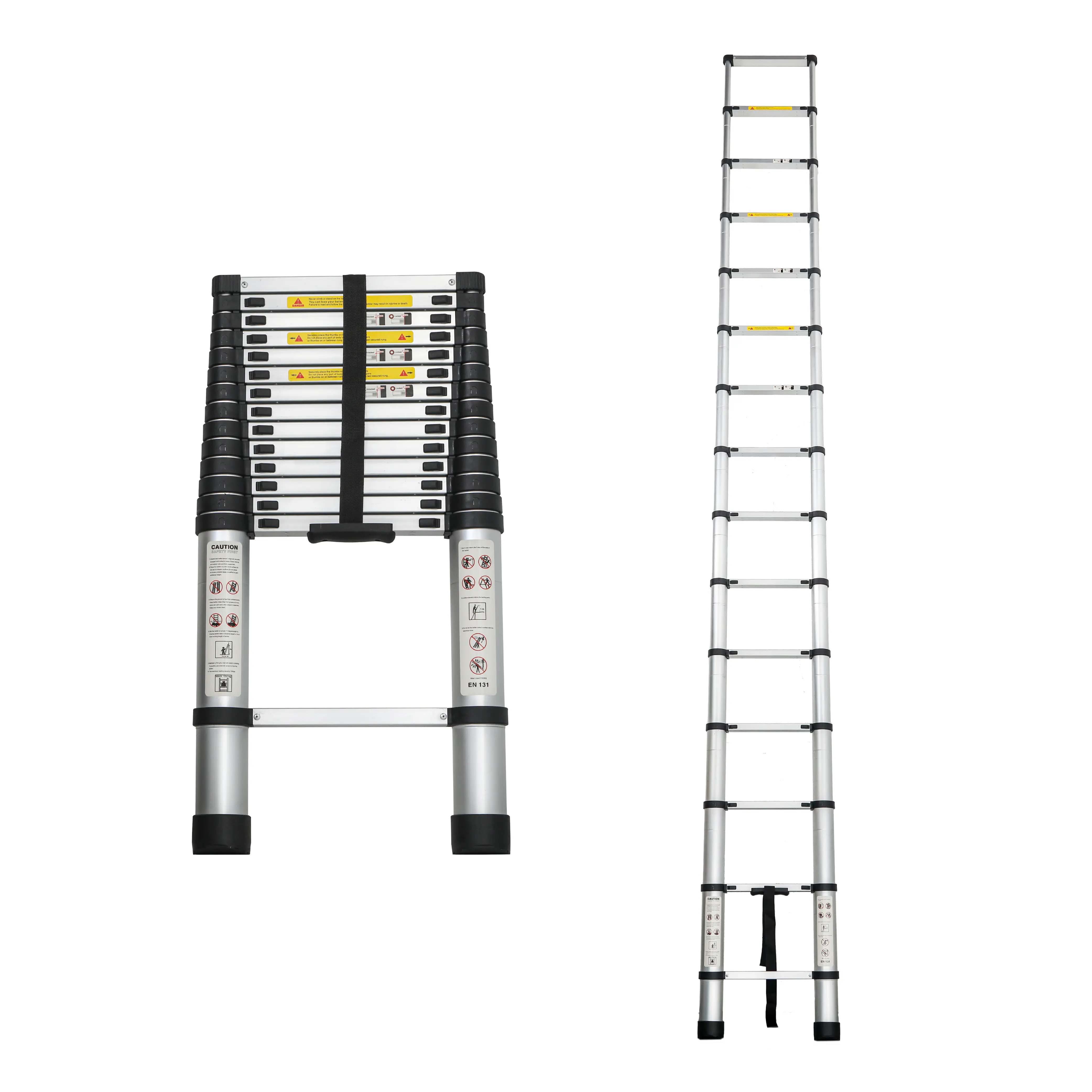 Telescoping Ladder, Aluminum Extension Ladder – Heavy Duty 300 lbs, Lightweight & Portable Folding Ladder for Indoor, Outdoor, Roof, Painting, Home & Work