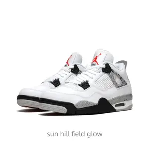 Classic and versatile casual sports basketball shoes made of white cement