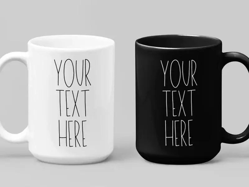 CUSTOM RAE DUNN Inspired Mug, Custom Corporate Business Mug, Large Personalized Name Mug, Personalized Gift, 11oz or 15oz Coffee Tea Mug Sarah and Matt