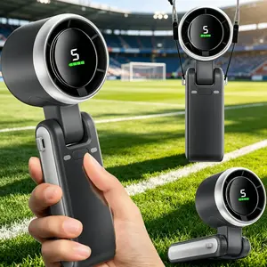 【Summer Carry Necessity】Compact Handheld Turbo Wind Fan 5 Multiple Wind Settings 4000mAh Long-Endurance Battery 10 Hours Cooling Time 3-IN-1 Electric Fan Handy For Football Stadium Match Viewing, Travel & Daily Work