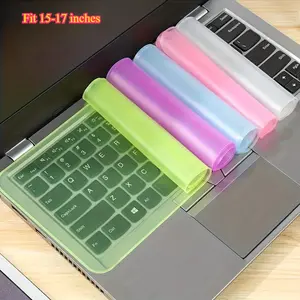 1 ultra-thin silicone keyboard protector, designed for laptops from 15 to 17 inches, available in purple, pink and blue. Universal yellow laptop keyboard protector.