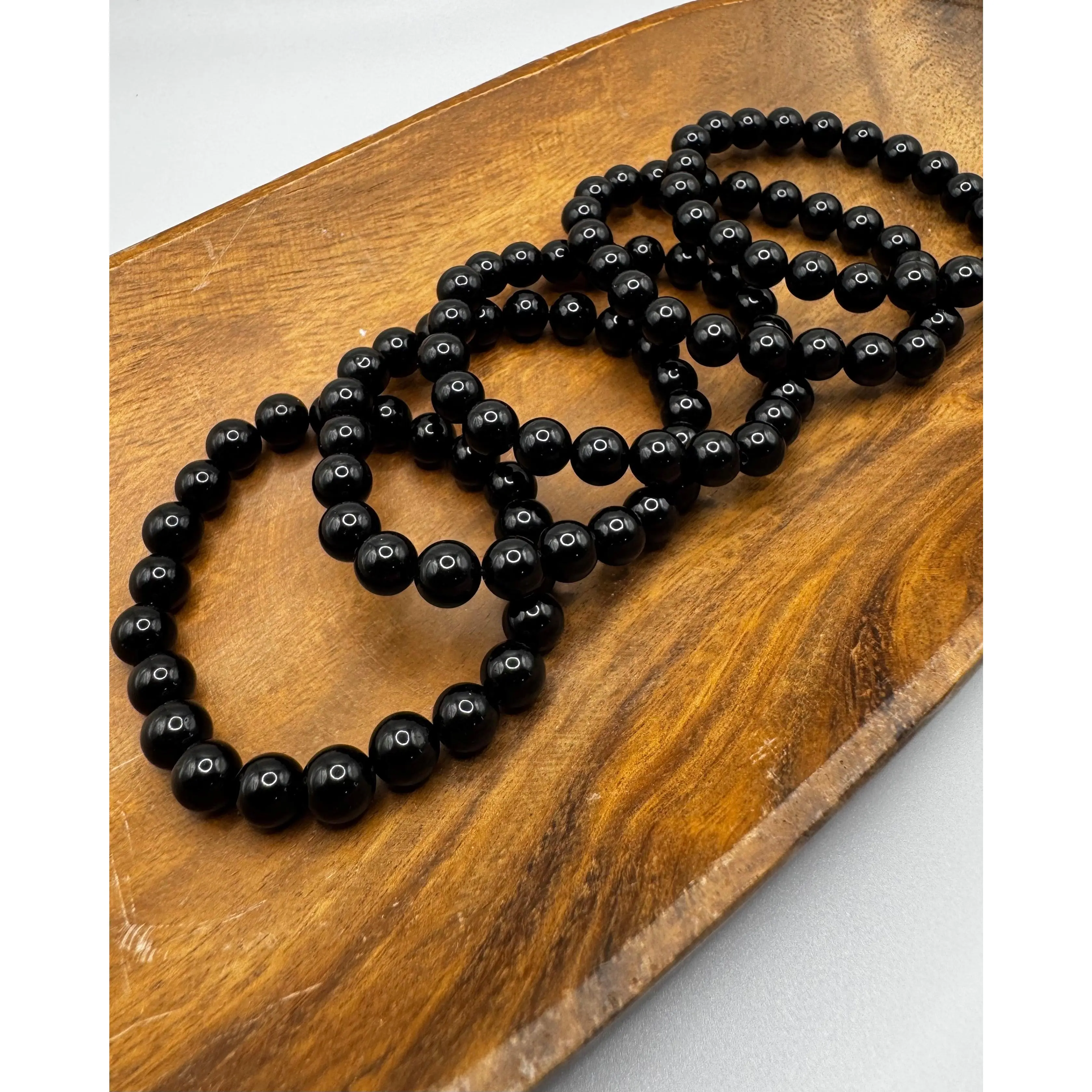 Black Onyx Sphere Bracelet - 8mm Sphere Design with Elegant Finish