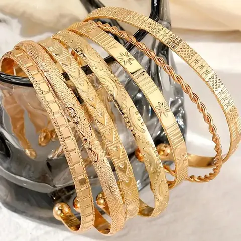 Elegant Vintage Cuff Bracelet, Prom Jewelry, Trendy Retro Matching Bracelet, Chic All-match Jewelry As Gift for Girlfriend & Mother, Fashionable Jewelry