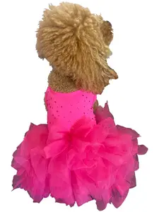 Dog Tutu Dress, Miami Sparkle in Hot Pink