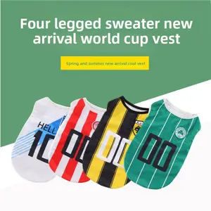 Dog Soccer Jersey, Breathable Summer Pet Shirt, Sports Themed Dog Vest